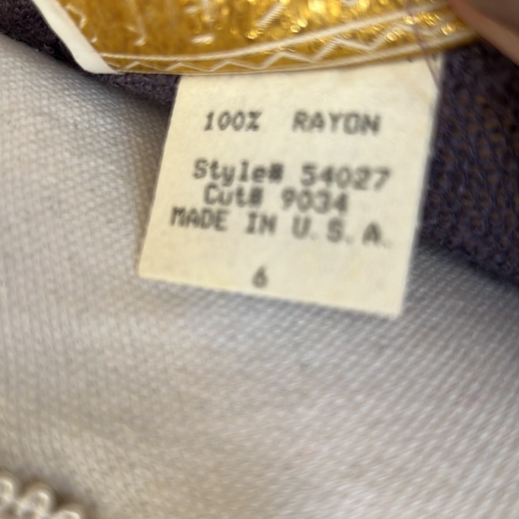 Romantic Boho Lace Crochet Vintage Spencer Alexis Dress Purple Size 6 - Picture 14 of 16